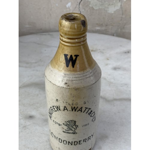 704 - ANDREW A.WATT AND CO LTD LONDONDERRY STONEWARE BOTTLE 8