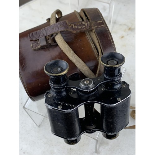 705 - BINOCULARS IN LEATHER CASE