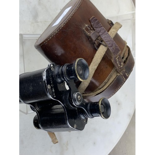 705 - BINOCULARS IN LEATHER CASE