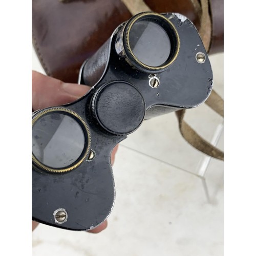 705 - BINOCULARS IN LEATHER CASE