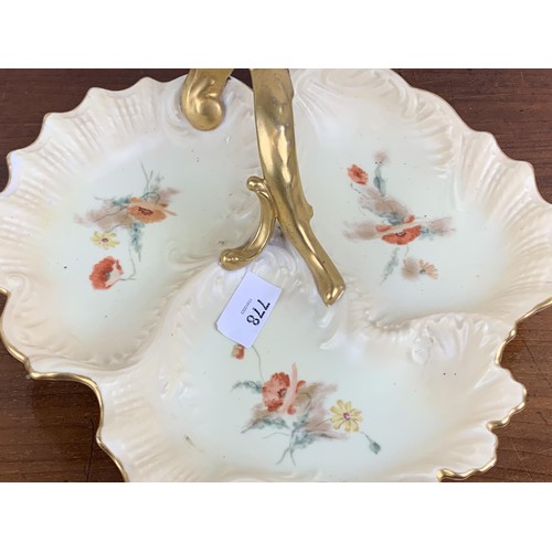 778 - A FRENCH PORCELAIN ENTREE DISH