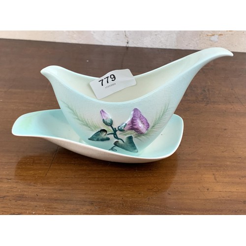 779 - A CARLTONWARE  SAUCEBOAT AND TRAY