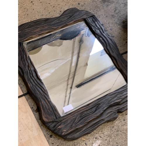 320A - A VINTAGE DRIFTWOOD STYLE MIRROR