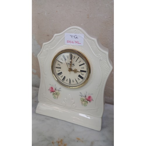 31 - 2 DONEGAL PARIAN VASE AND PARIAN CLOCK