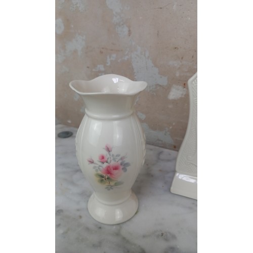 31 - 2 DONEGAL PARIAN VASE AND PARIAN CLOCK