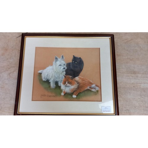 59 - ANIMAL WATERCOLOUR SIGNED MERVYN CORDNER 16 X 14