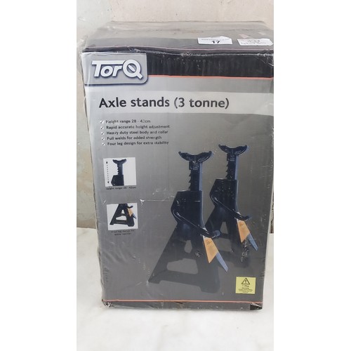 17 - NEW BOXED SET OF AXLE STANDS