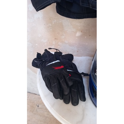 7 - MOTOR BIKE JACKET, HELMET AND GLOVES