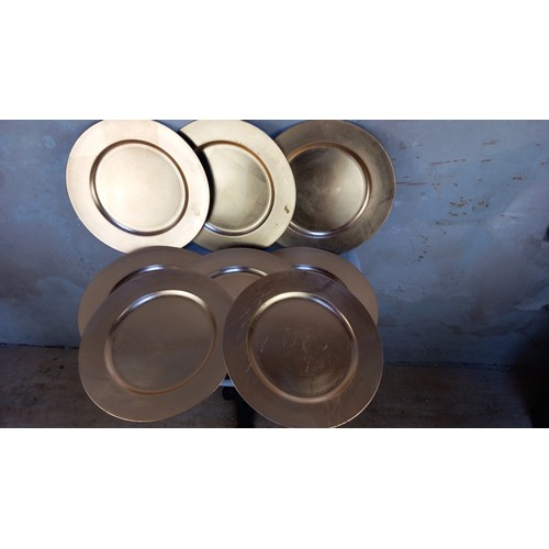 21 - 8 GILT CHARGER PLATES