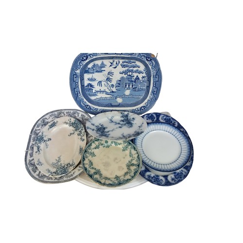 45 - QTY OF BLUE AND WHITE WARE