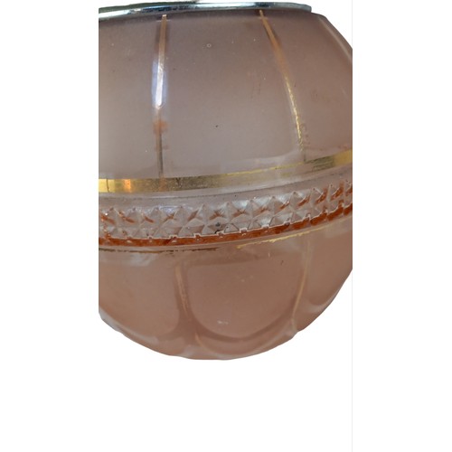 54 - A PINK TONED ART DECO LIGHT SHADE