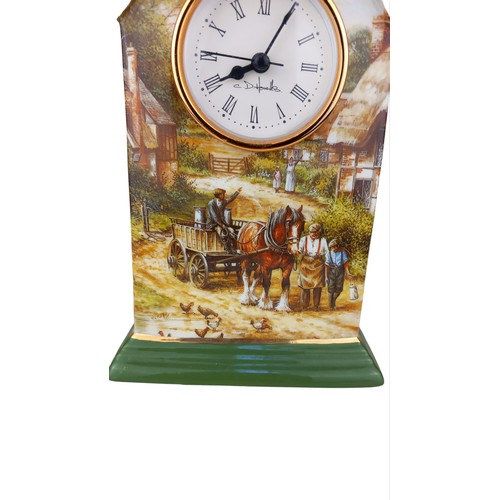 67 - BRADFORD EXCHANGE PORCELINE CARRAGE CLOCK 