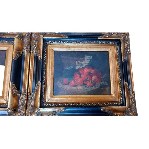 139 - A PAIR OF ORNATE GILT FRAMED STILL LIFE PICTURES