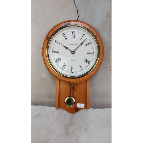 155 - PINE WALL CLOCK