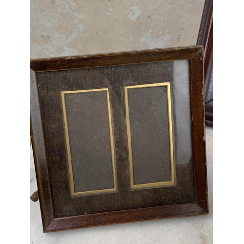 119 - A COLLECTION OF ANTIQUE PHOTOFRAMES & 2 EARLY PHOTGRAPHS