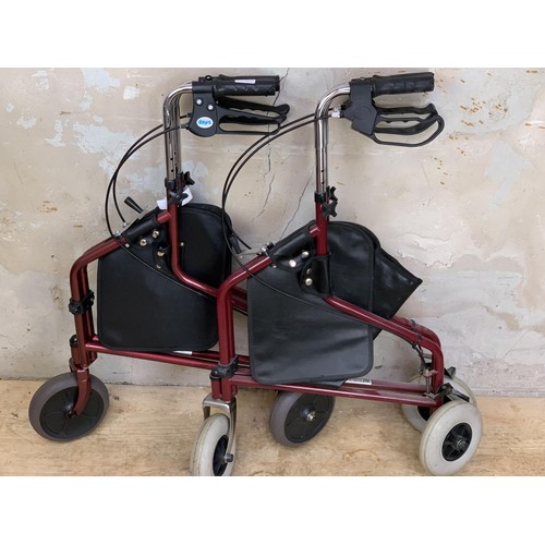 172 - 2 GO FASTER 3 WHEEL ZIMMER FRAMES