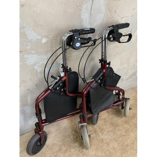 172 - 2 GO FASTER 3 WHEEL ZIMMER FRAMES