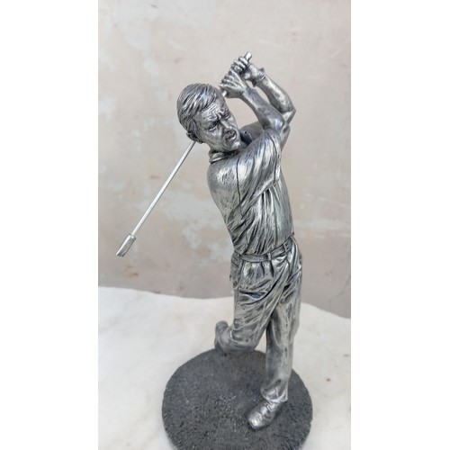 177 - PEWTER GOLFER X 10