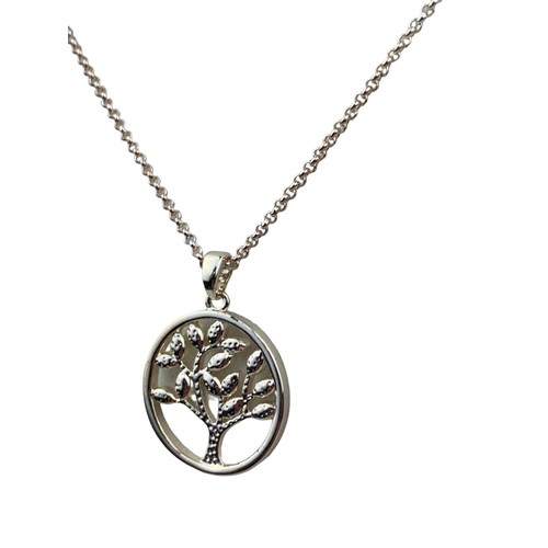 213 - A SWAROVSKI CRYSTAL TREE OF LIFE NECKLACE IN ORIGINAL BOX