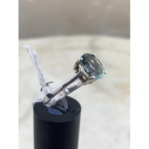 299 - SILVER BLUE TOPAZ RING