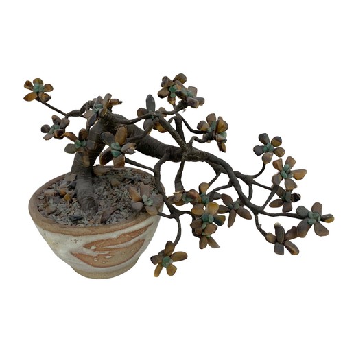 319 - ANTIQUE BONSI TREE MADE FROM NATURAL STONE