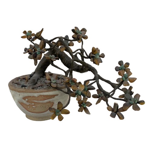 319 - ANTIQUE BONSI TREE MADE FROM NATURAL STONE