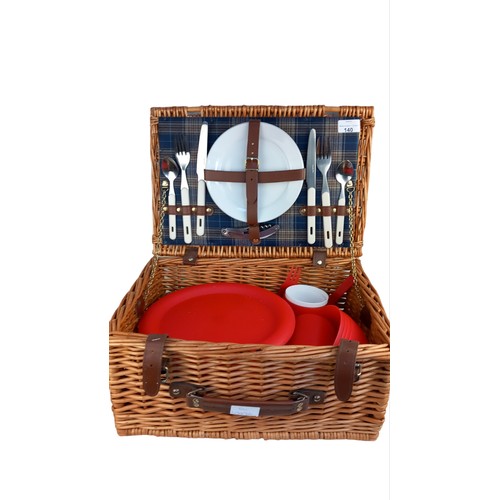 140 - PICNIC HAMPER AND CONTENTS