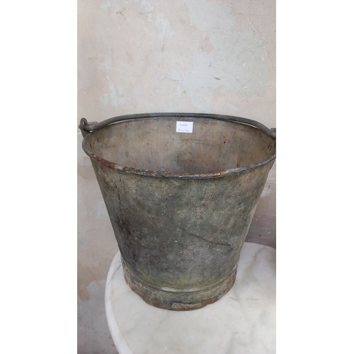 391 - GALVINISED BUCKET AND ENAMEL BOWL