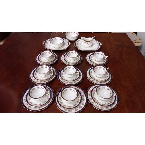 347 - A 33 PIECE AYNSLEY TEA SERVICE