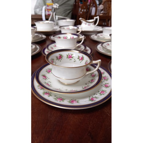 347 - A 33 PIECE AYNSLEY TEA SERVICE