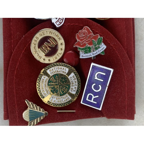 356 - A LOT OF 12 COLLECTABLE METAL BADGE