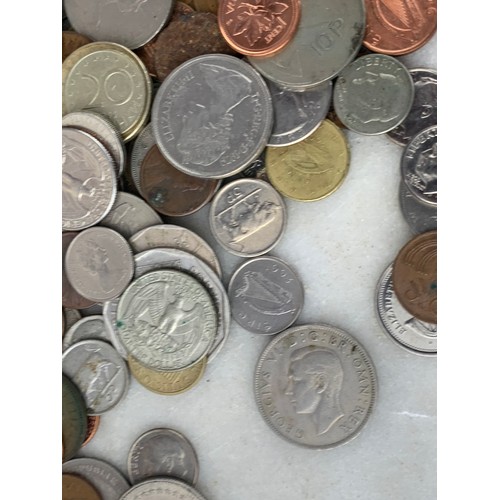 424 - A HEAVY BOX OF OLD MIXED COINS