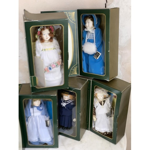 443 - 5 PEGGY NISBET VICTORIAN THEMED BIRTHDAY DOLLS