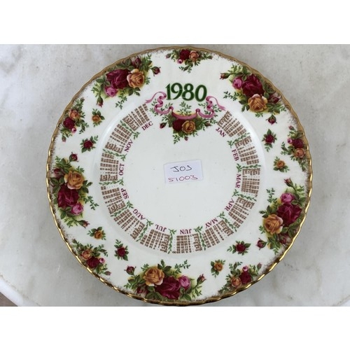 480 - ROYAL ALBERT OLD COUNTRY ROSE 1980 CALENDER PLATE