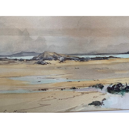 725 - BEECH SCENE WATERCOLOUR BY GEORGE MORRISON RUA 21x25