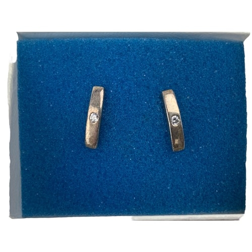 244 - SILVER GEM SET EARRINGS