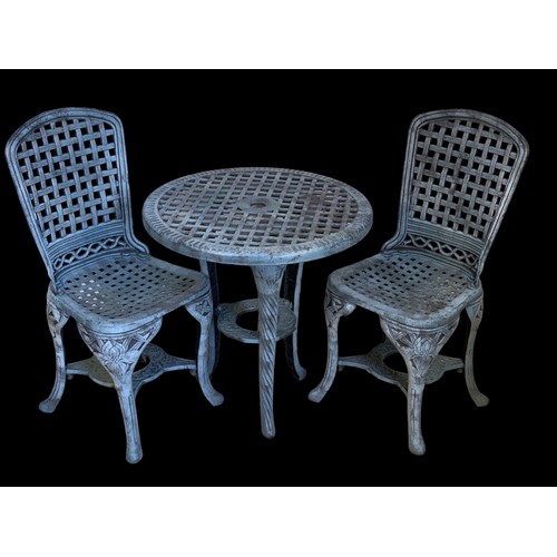 337 - GARDEN PATIO TABLE AND 2 CHAIRS