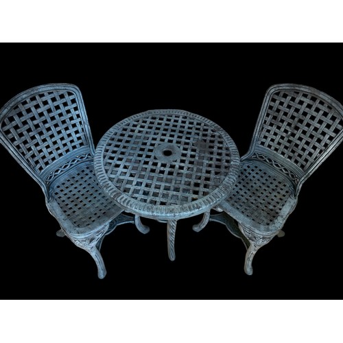 337 - GARDEN PATIO TABLE AND 2 CHAIRS