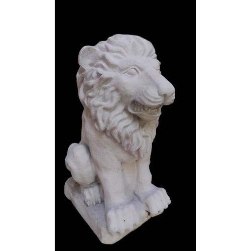 367 - A PAIR OF ORNAMENTAL LIONS (RESIN) 16