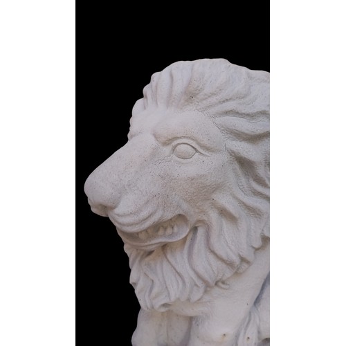 367 - A PAIR OF ORNAMENTAL LIONS (RESIN) 16