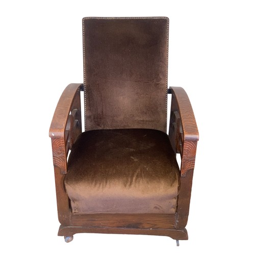 369 - 1920's ART DECO RECLINING ARMCHAIR