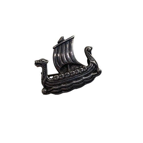 237 - SILVER VIKING SHIP BROOCH