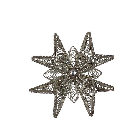 203 - 2 SILVER CROSS STYLE BROOCH