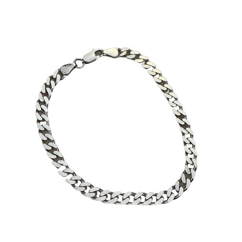 233 - HEAVY SILVER FLATLINK BRACELET