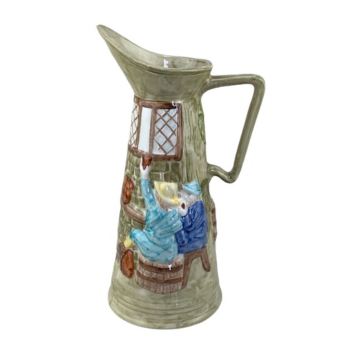 402 - A BURSLEM HAND PAINTED JUG