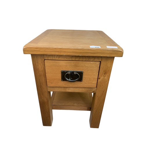 456 - LIGHT OAK  SIDE TABLE WITH DRAWER 18