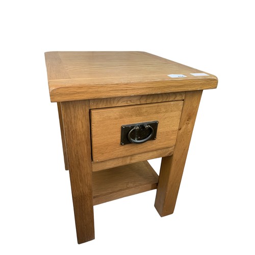 456 - LIGHT OAK  SIDE TABLE WITH DRAWER 18