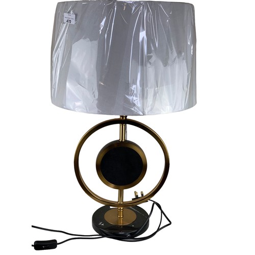 470 - NEW MARBLE AND GILT TABLE LAMP