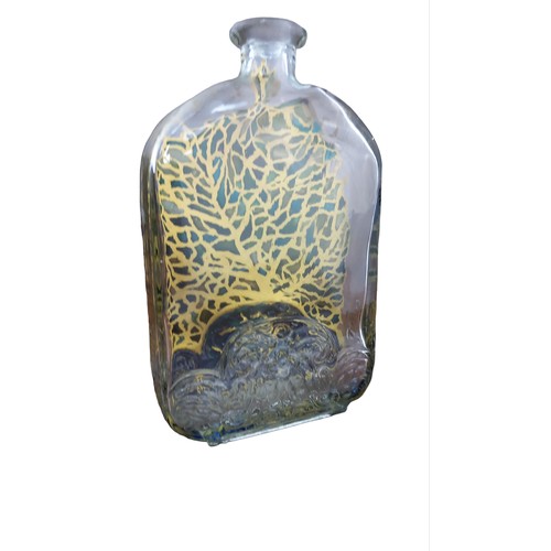 32 - UNUSUAL HANDPAINTED SIGNED BOTTLE