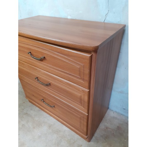 59 - WALNUT CHEST OF DRAWERS